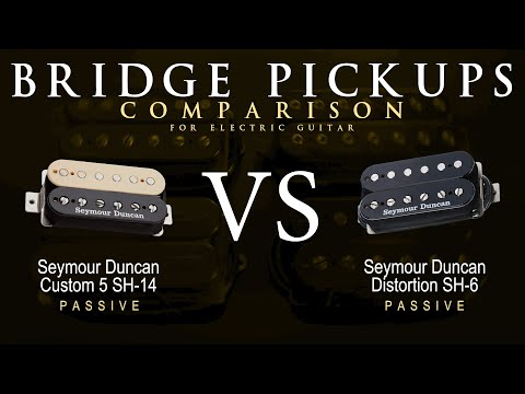 Seymour Duncan CUSTOM 5 SH-14 vs DISTORTION SH-6 - Bridge Guitar Pickup Comparison Tone Demo