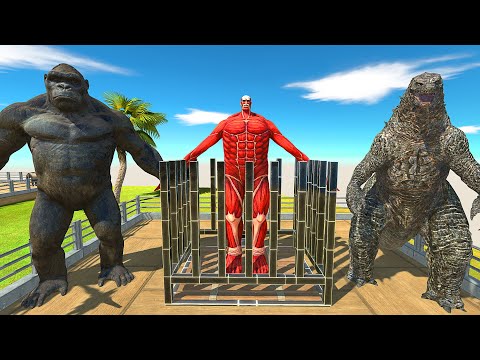 King Kong and Godzilla Rescue Titan At The Oasis - Animal Revolt Battle Simulator