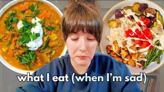 What I eat in a day to feel better (when I'm sad) 💔 Comforting vegan recipes