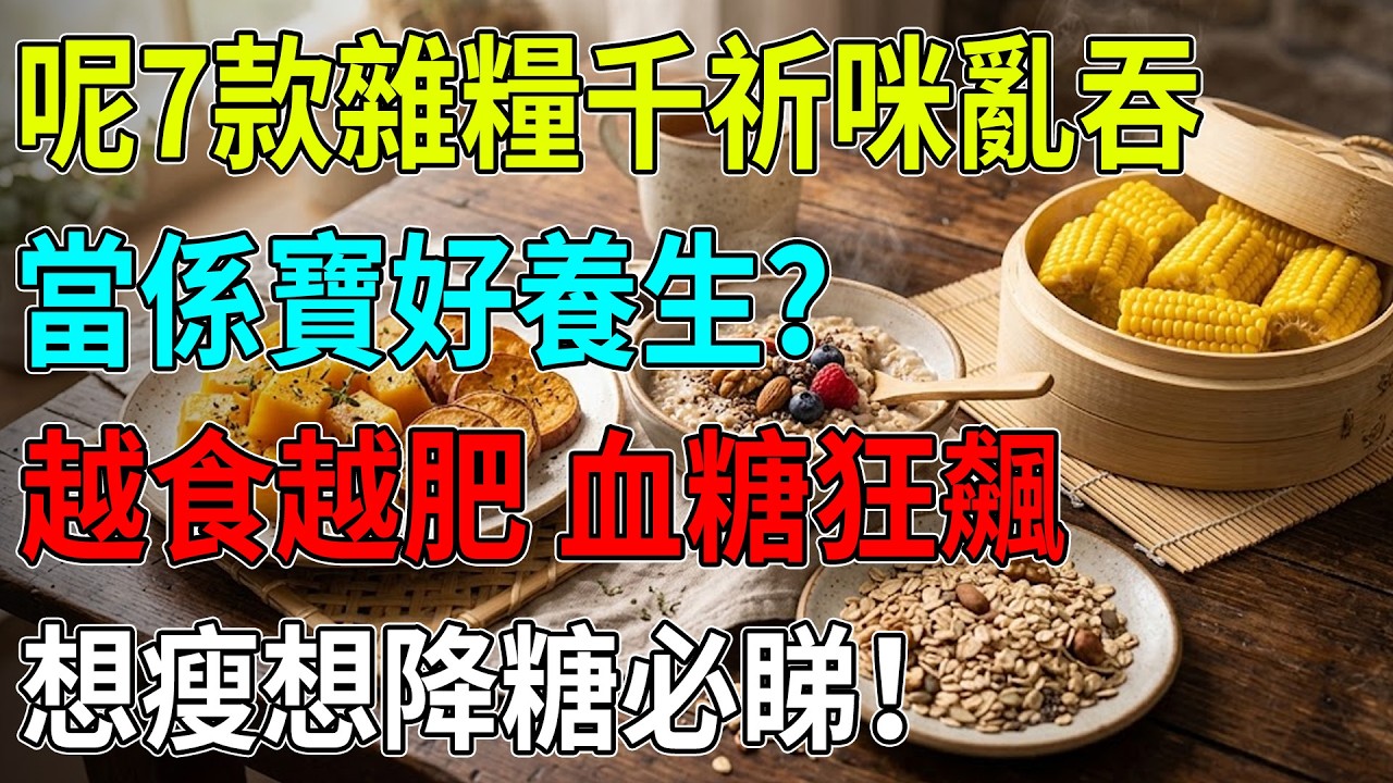 以為好養生？呢7種粗糧越食越肥⚠️血糖狂飆糖尿邊緣！戒飯轉食佢真係大整蠱！🍚💥減肥控糖必睇！#血糖失控#降血糖食物#減肥陷阱#香港養生#老友記健康#減肚腩秘訣#健康飲食指南