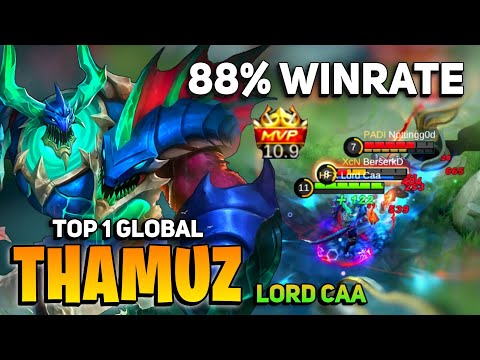 HYPER CARRY ! 88% Winrate [ Top 1 Global Thamuz ] By Lord Caa. - Mobile Legends