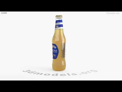 Peroni Nastro Azzurro Capri Style Beer 2025 Bottle 330ml 3D model by 3DModels.org