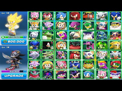 Sonic Forces Speed Battle - All Characters(51) Running 1 Game - Super Sonic Sir Jet Cream Zavok Zazz