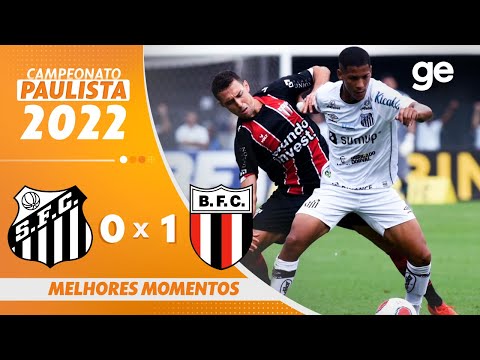 Gols e lances de Santos x Botafogo-SP