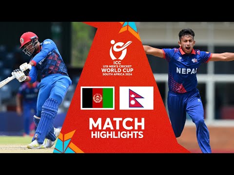 Afghanistan v Nepal Match Highlights | ICC U19 CWC 2024