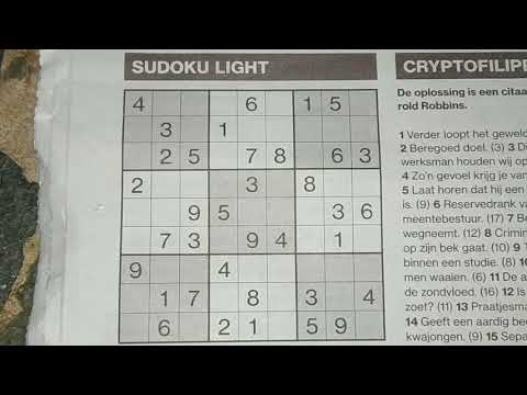 One sudoku? No two Sudokus today! (#448) Light Sudoku puzzle. 02-21-2020 part 1 of 2