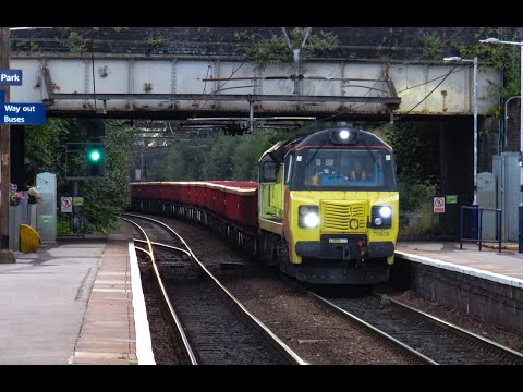 Colas Rail Class 70 No. 70808 TnT Colas Class 56 No. 56049 on 6C91 @ Guide Bridge on 01.08.21 - HD