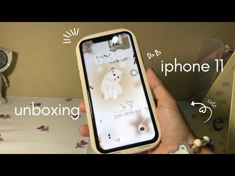 unboxing | iphone 11 white 256gb aesthetic, set-up, camera test