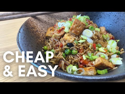 BUDGET FRIENDLY RECIPES - Vegan Black Bean Fried Rice Recipe