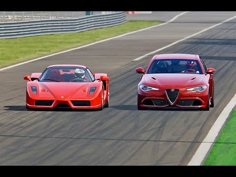 Alfa Romeo Giulia Quadrifoglio vs Ferrari Enzo