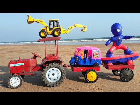 mini Tractor lift in auto Spiderman and jcb