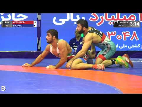 BRONZE GR - 82 kg: B. AKBUDAK (TUR) v. K. DALINI (IRI)