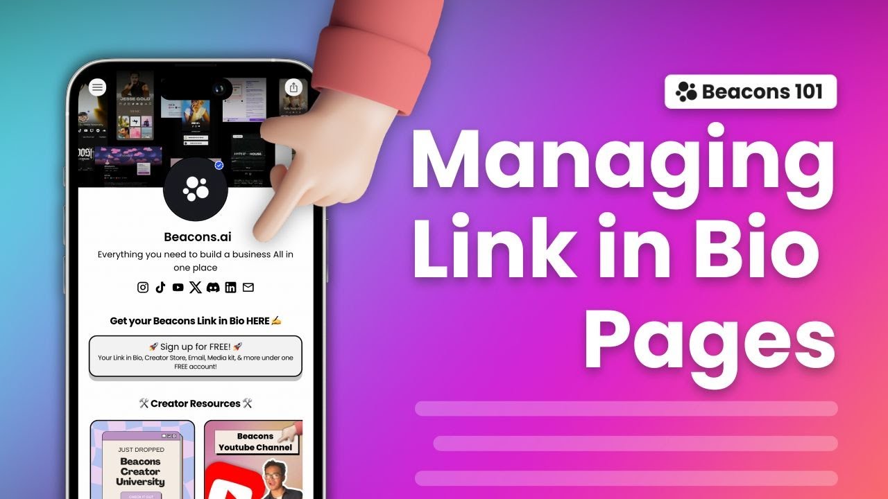 How to Managing your Beacons Link in Bio Pages! (Beacons Tutorial)