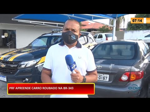 Polícia Rodoviária Federal apreende carro roubado com placa clonada na BR-343 02 02 2021