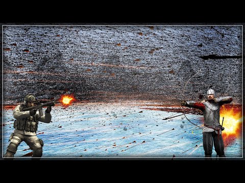 500.000 Modern Soldiers vs 360.000 Super Archers - Ultimate Epic Battle Simulator 2