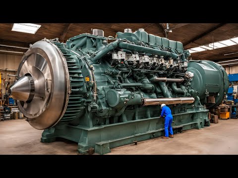 INSIDE the CONSTRUCTION of the world's largest BOAT ENGINE