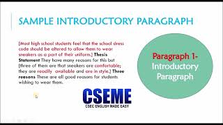Writing the Introductory Paragraph of the  Persuasive/ Argumentative Essay
