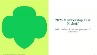 Virtual 2025 Membership Year Kickoff