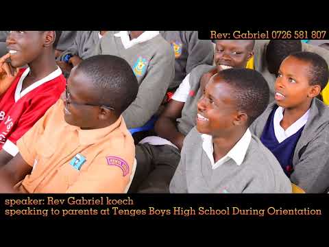 Rev Gabriel koech empowering boys at Tenges Boys High School