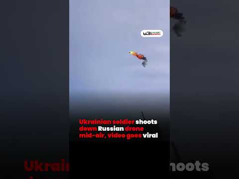Ukrainian Soldier Shoots Down Russian Shahed Drone with Machine Gun