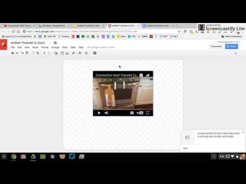 Insert YouTube Videos into a Google Doc