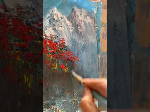 Bob Ross was GREAT! Learning bob Ross painting techniques #painting #bobross