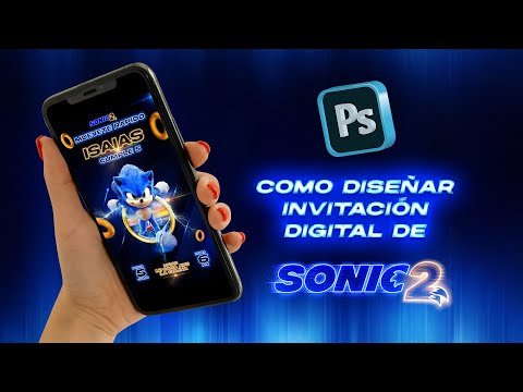 Photoshop Tutorial - How to Design a SONIC 2 Digital Invitation + PSD