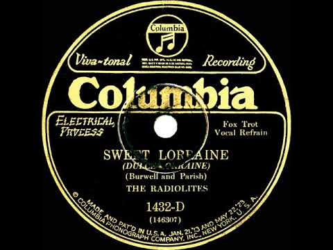 1928 Radiolites - Sweet Lorraine (Scrappy Lambert, vocal)