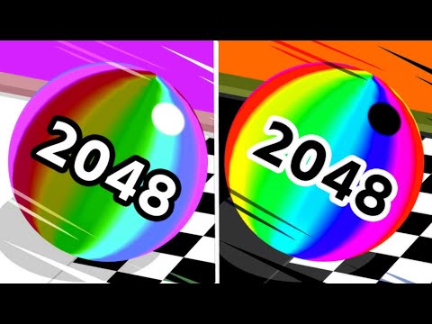 Ball Run 2048 vs  Reverse Video Ball Colour Run walkthrough , iOS Android New Update ( part : 17 )