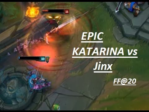 OMG! KATARINA Vs JINX  POPPIN OFF! EPIC SAVE ff@20