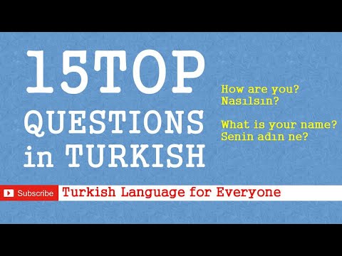Learn Turkish Lesson 18 - 15 Questions Every Turkish Beginner Should Know