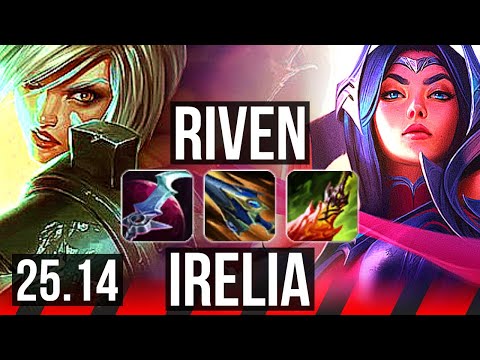 RIVEN vs IRELIA (TOP) | 10 solo kills, Legendary | EUW Master | 25.14
