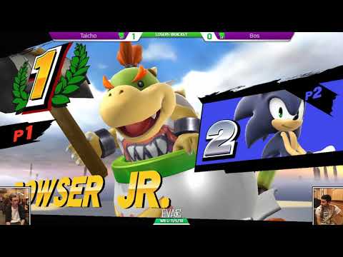 EVAC 1/6/18 - Smash 4 - Taicho (Bowser Jr.) vs 8os (Sonic/Fox) - Losers Quarters