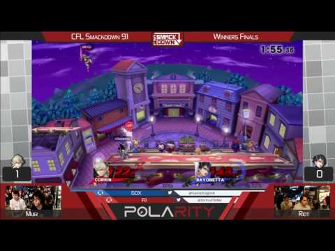 CFL Smackdown 91 WiiU - Mugi (Corrin) vs Riot (Bayonetta) - Winners Finals