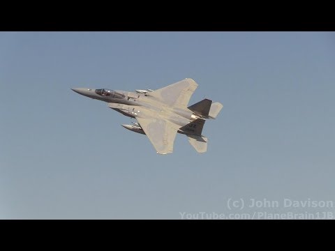 2017 Airshow London - F-15 Eagle flybys & some aircraft departures