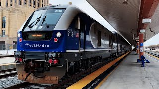 Amtrak Trains. Union Station Los Angeles