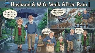 Husband & Wife Walk After Rain | Daily English Conversations For Beginners | Learn English