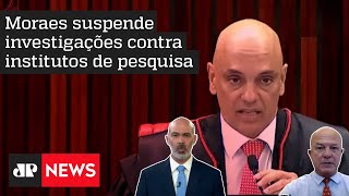 Motta e Schelp comentam sobre Moraes suspender inquérito contra institutos de pesquisa