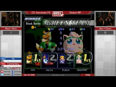 CFL Smackdown 173 Melee - Momo + Mayb vs Hbox + Crunch - Doubles WF
