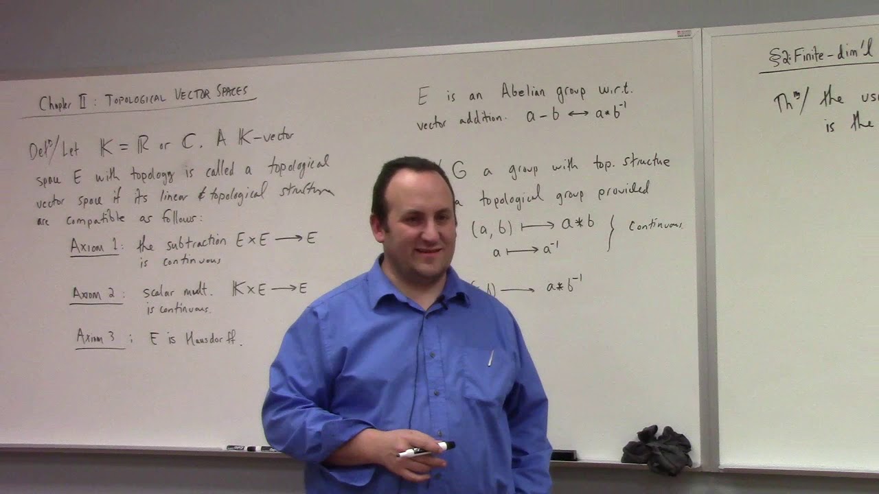 Topology & Analysis: axiom of choice, every vector space has basis, 2-15-19 part 1