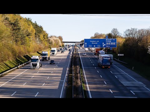 4k Relaxed Driving on the Autobahn A3 in Germany