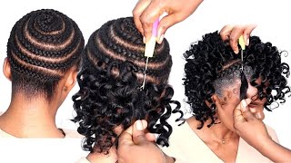 OMG😱 How i slayed this summer short curly crochet braid hairstyle using braid extension - wow!
