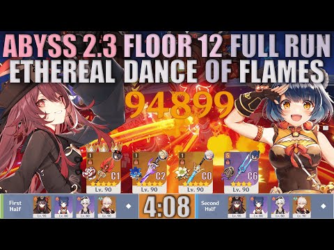 Spiral Abyss 2.3 Floor 12 - Hu Tao & XL Mono Pyro Team Is an Unstoppable Firestorm | Genshin Impact