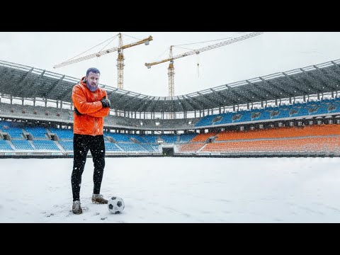 AC OULU STADION RAKENTUU TALVELLA I UPEAT DRONEKUVAT