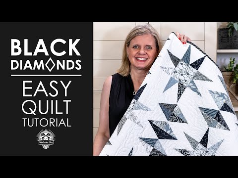 ♦ Make Diamonds Your Best Friend! ♦ Free ADVANCED Black Diamonds Quilt with Half RECTANGLE Triangles