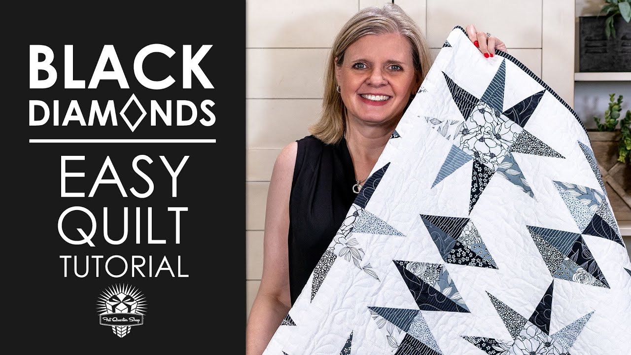 ♦ Make Diamonds Your Best Friend! ♦ Free ADVANCED Black Diamonds Quilt with Half RECTANGLE Triangles