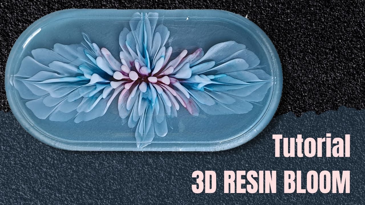 Simple 3D RESIN BLOOM Tutorial on Trinket Tray - Beginners Friendly Technique