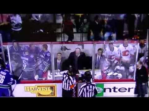 Hockey fight Vancouver Canucks Vs Calgary Flames Jan 18 2014