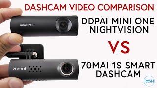DDPai Mini One Nightvision VS 70mai Smart Dashcam 1S - Video Quality Comparison (2019)