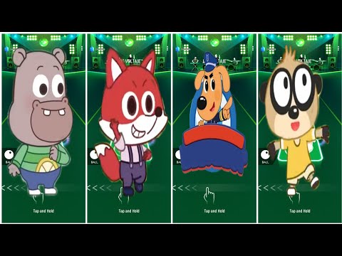 SHERIFF LABRADOR EXE vs DOBIE EXE vs SHERIFF PAPILLON EXE x Coffin Dance | 725 Tiles Hop